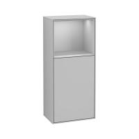 Тумба Villeroy & Boch Finion 418х270х936 мм петли справа, с зарядной станцией F530GJGJ светло-серый/светло-серый