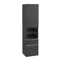Пенал Villeroy & Boch Venticello 404х372х1546 мм петли слева A95201PD лак чёрный матовый