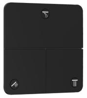 Запорный вентиль Hansgrohe ShowerSelect Comfort Q (внешняя часть для 3 потребителей) 15587670 матовый чёрный