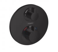 Термостат Hansgrohe Ecostat S (внешняя часть для 2 потребителей) 15758670 матовый чёрный
