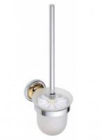 Туалетный ёрш Bemeta Retro подвесной, белая щётка 144213018 хром/золото