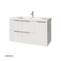 Тумба под раковину Caprigo Rain 100 976х446 мм (2 ящика, 1 дверь) 36515R SF-027 бланж