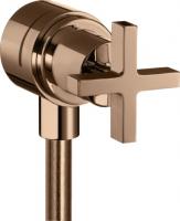 Шланговое подсоединение Axor Citterio с запорным вентилем 39883300 полированное красное золото