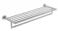 Полка для полотенец с вешалкой Bemeta Neo 655 мм 104205075 шлифованная сталь