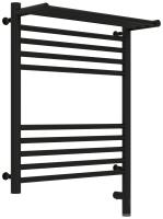 Полотенцесушитель электрический Сунержа Богема 3.0 с полкой 600х500 мм правый 31-5807-6050 матовый чёрный