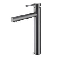 Смеситель для раковины Caprigo Don высокий 53-023-GUN оружейная сталь