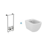 Комплект Ideal Standard 2 в 1 Рама для монтажа ProSys R016267 + Подвесное биде TESI T355201 D386801 белый