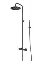 Душевая система с термостатом для душа Paini Cox 78PZ689TH чёрный матовый