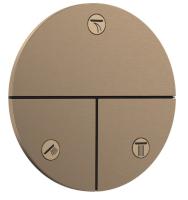 Запорный вентиль Hansgrohe ShowerSelect Comfort S (внешняя часть для 3 потребителей) 15558140 шлифованная бронза