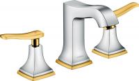 Смеситель для раковины Hansgrohe Metropol Classic 110 ComfortZone на 3 отверстия 31330090 хром/золото