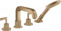 Смеситель для ванны Axor Citterio на 4 отверстия 39446140 шлифованная бронза