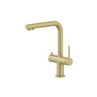 Смеситель для кухни Aquatek Европа с подключением к фильтру AQ1385BG шлифованное золото
