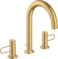 Смеситель для раковины Axor Uno на 3 отверстия 160 ComfortZone 38054250 шлифованное золото