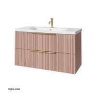 Тумба под раковину Caprigo Rain 100 976х446 мм (2 ящика) 36514 SF-026 пудра