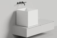 Раковина накладная Salini Armonia Square 03 450x450 мм S-Sense 130513G белый глянец