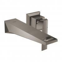 Смеситель для раковины Grohe Allure Brilliant M-Size настенный (внешняя часть) на 2 отверстия 19 783 AL0 тёмный графит матовый
