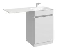 Тумба с бельевой корзиной Aqwella Forma 115 правая 535х492 мм FOR0105KR белый глянец