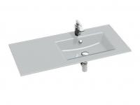 Раковина стеклянная Jacob Delafon Vox 1000х460 мм полочка слева EB2102-DD1 глянцевый белый
