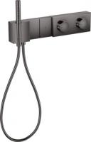 Термостат Axor Edge Select (внешняя часть для 2 потребителей) 46700330 полированный чёрный хром