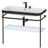 Консоль с раковиной Duravit Happy D.2 Plus 975х490 мм HP4738E9797 чёрный/светло-голубой матовый