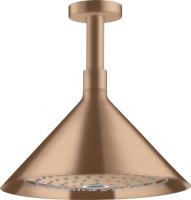 Верхний душ Axor Front 240 2jet с потолочным подсоединением 26022310 шлифованное красное золото