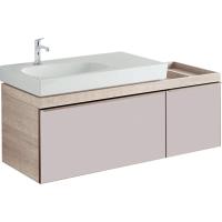 Тумба под раковину Geberit Citterio 1334х504х554 мм полка справа 500.567.JI.1 светлый дуб/бежевый
