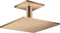 Верхний душ Axor ShowerSolutions 300 2jet с потолочным подсоединением 35320310 шлифованное красное золото