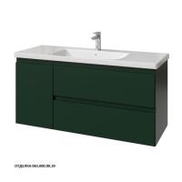 Тумба под раковину Caprigo Forte 120 1164х446 мм (2 ящика, 1 дверь слева) эмаль 36117L EML 063 зелёный