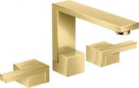 Смеситель для раковины Axor Edge 130 ComfortZone на 3 отверстия 46050990 полированное золото