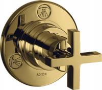 Запорный/переключающий вентиль Axor Citterio Trio/Quattro (внешняя часть) 39925990 полированное золото