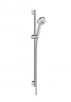 Душевой гарнитур Hansgrohe Crometta 100 Multi со штангой 90 см 26656400 белый/хром