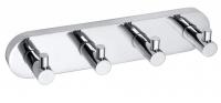 Планка с 4 крючками Bemeta Omega 104405212 хром