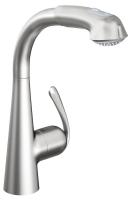 Смеситель для кухни Grohe Zedra с выдвижным изливом 32 553 SD0 нержавеющая сталь