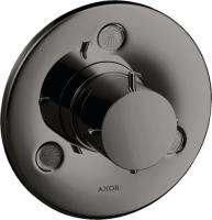 Запорный/переключающий вентиль Axor Starck Trio/Quattro (внешняя часть) 10930330 полированный чёрный хром