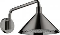 Верхний душ Axor Front 240 2jet с держателем 26021330 полированный чёрный хром