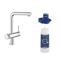 Смеситель для кухни Grohe Blue Pure Minta с фильтром на 600 л. и выдвижным изливом 119706 хром