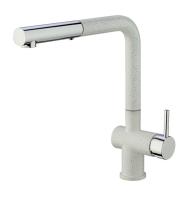 Смеситель для кухни Paini Cox с выдвижной лейкой HD90566CR1KM белый/хром