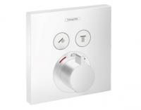 Термостат Hansgrohe ShowerSelect (внешняя часть для 2 потребителей) 15763700 матовый белый