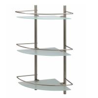 Полка для душа угловая тройная WasserKraft Ammer 305х305 мм K-3733 никель