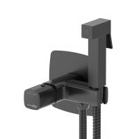 Комплект гигиенического душа WasserKraft Nuthe встраиваемый 9138 матовый чёрный