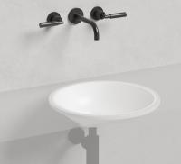 Раковина встраиваемая снизу Salini Marea 08 Ø420 мм S-Stone 1802208M белый матовый