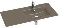 Раковина стеклянная Jacob Delafon Vox 1000х460 мм полочка слева EB2102-DD4 глянцевый коричневый