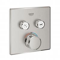 Термостат Grohe Grohtherm SmartControl (внешняя часть для 2 потребителей) 29 124 DC0 суперсталь