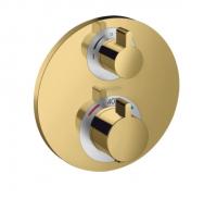 Термостат Hansgrohe Ecostat S (внешняя часть для 2 потребителей) 15758990 полированное золото