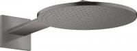 Верхний душ Axor ShowerSolutions 300 2jet с держателем 35303340 шлифованный чёрный хром