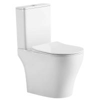 Унитаз напольный с крышкой-сиденьем и бачком Prato Кодэ безободковый (торнадо) СО-6094А белый