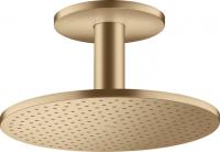 Верхний душ Axor ShowerSolutions 300 2jet с потолочным подсоединением 35304140 шлифованная бронза