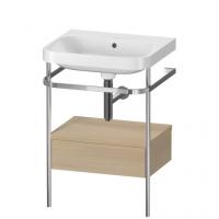 Консоль с раковиной Duravit Happy D.2 Plus 575х490 мм HP4840N7171 хром/средиземноморский дуб