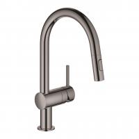 Смеситель для кухни Grohe Minta с выдвижным изливом 32 321 A02 тёмный графит