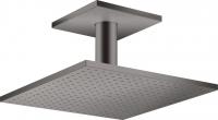 Верхний душ Axor ShowerSolutions 300 2jet с потолочным подсоединением 35320340 шлифованный чёрный хром
